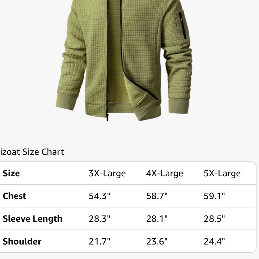 NWT Olive Green Quilted front zip Casual Lightweight Varsity Coat Bomber Jacket - Picture 5 of 7